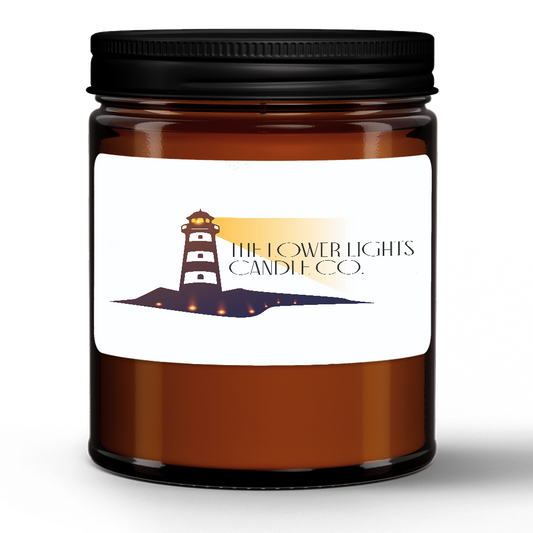 Amber Jar Candle With Black Lid - Lavender Fields